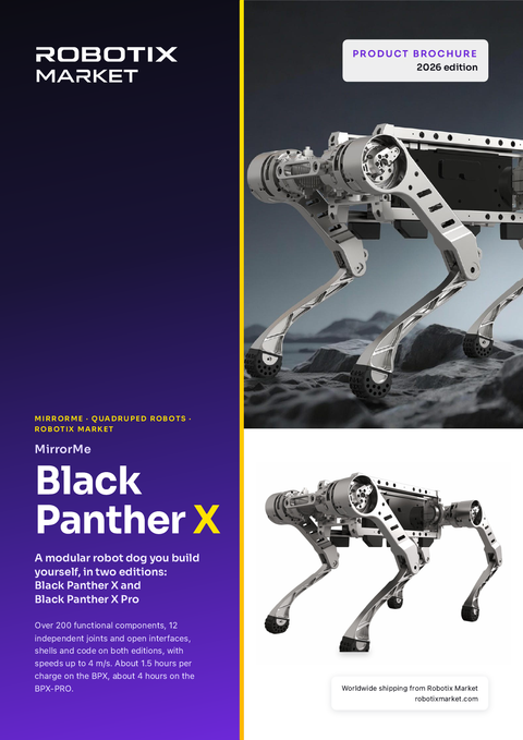 MirrorMe Black Panther X Pro modulaire vierpotige robot – Productbrochure