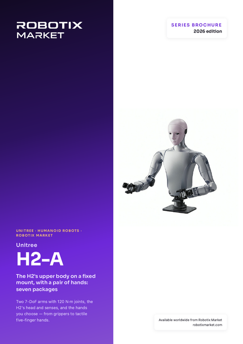 Unitree H2-A Standard E Oberkörper-Humanoid mit Dex5-1P Tactile-Händen – Produktbroschüre