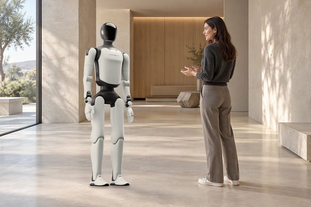 AGIBOT A3 greeting a visitor
